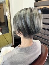 ネスト ヘアーデザイン(NEST hair design) 【NEST 札幌】白髪をデザインに変える、立体ショートボブ