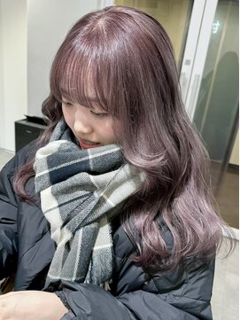 ツキ 横浜店(tuki) ラベンダーグレージュケアブリーチラベンダーピンク