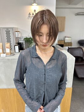 サナ(SANA) ボブカット/顔周りカット/レイヤーカット/ ベージュカラー