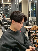 リッチブランドアンドコー 守口店(Rich Brand&Co)&nbsp;センターパートニュアンスパーマ韓国カルマパーマコンマヘア