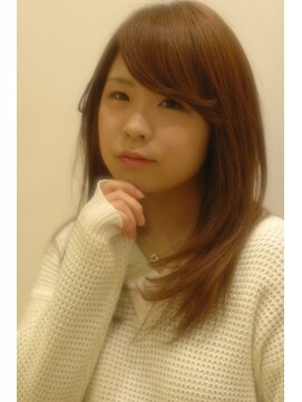 美容室 スタジアム(Stadium) ツヤカラー　ミディアムストレート