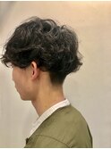 くしゃくしゃパーマスタイル