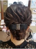 セミロング☆編み込みアップ