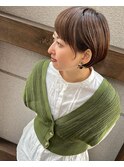 【MALUNA ヒマワリ】大人ミニボブ×ラベンダーグレージュ