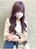 【ダブルカラー】ラベンダーパープル/韓国風/艶巻き/艶ウェーブ