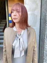 イロプラスソイ(iro + soi)&nbsp;▲色っぽダブルカラーSAKURAピンク×小顔セミディ▲