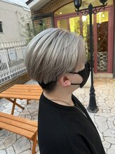 アース 高田馬場店(HAIR&MAKE EARTH) ホワイトブリーチ×シルバー