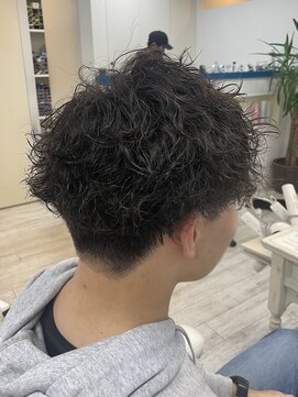 アルターシェリー(aL-ter che'rie) メンズスパイラルパーマ/アッシュブラック/ハイライト　新籾