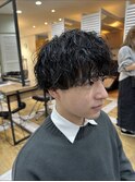 波巻きパーマ×マッシュ