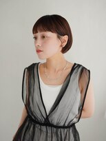 ムク 甲府(muku.)&nbsp;ミディアムヘア/斜めバング/グレージュカラー/甲府駅