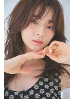 大人かわいい20代30代40代ミディアムレイヤー小顔前髪カット