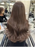 艶髪レイヤーカット韓国ヘアーグレージュ髪質改善トリートメント
