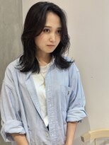 ヨーク(YOKE)&nbsp;【YOKE】ダークグレーディープアッシュグレージュかきあげ前髪