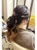 【ヘアセット】　ミドルゆるふわポニーテール 茅ヶ崎ヘアセット