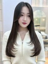 レーヴバイロンド 仙台(Reve by Lond)&nbsp;韓国レイヤーカットくびれヘア顔周り前髪カットワンホン黒髪小顔