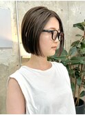 ミニボブ/オリーブグレージュ/20代30代yr-8
