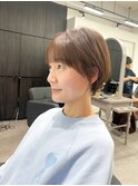 マロンベージュショート