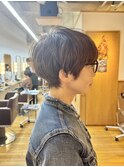 前髪あり大人マッシュショート