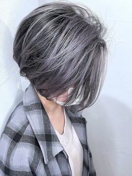 ブレイズヘアー(BLAZEhair) 【立体感バツグン】ホワイトバレイヤージュ×ブリーチ２回