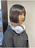天神大名顔周りレイヤーカットミディアムボブタッセルボブ今泉