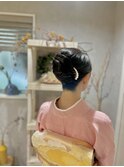 【着物ヘア】夜会巻き