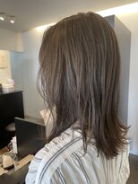 スタイル 皆実店(STYLE)&nbsp;透明感グレージュ♪切りっぱなしミディアム