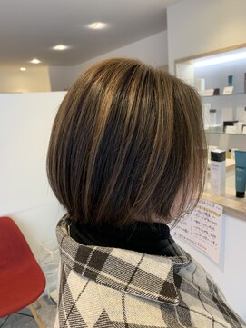 アズールサン 草加西口店(azule-sun) ハイライトカラー,グレージュ,ショートスタイル