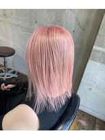 ガルボ ヘアー(garbo hair)&nbsp;ピンクカラーハイトーン透明感カラー