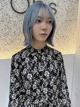 オプス 大名店(Ops) ☆抜け感たっぷり！外ハネボブ×アイスブルー