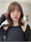 透明感カラーくびれミディアムミディアムレイヤー【肥田亜沙美】