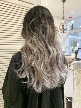 ラグーン(LAGOON) バレイヤージュグレージュハイライトダブルカラーケアブリーチ