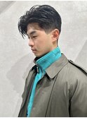 リバースセンターパート/刈り上げセンターパート/メンズショート