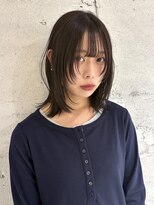 ヨーク(YOKE) 【YOKE】オリーブブラウンくびれミディアムレイヤー顔周り前髪