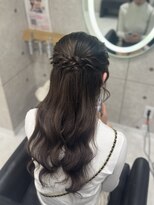 クラン 東心斎橋店(Clan)&nbsp;ねじりハーフアップ