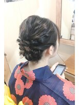 ロカット サロン(Roquat Salon)&nbsp;浴衣ロングアレンジ【ヘアセット　立川/立川南口/八王子/浴衣】