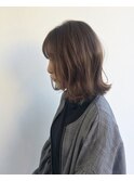 大人ベージュな切りっぱなしボブ ＊＊＊KAI