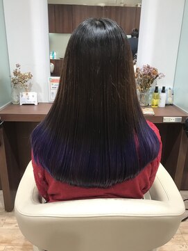 リプルヘアー ウエスト(ripple hair west) パープル×グラデーションカラー