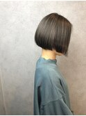 外ハネボブ/アッシュブラウン/ネオウルフ/デザインカラー