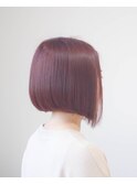 前下がりBOB　ピンクバイオレットカラー