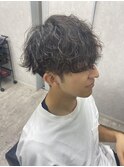 波巻きパーマ