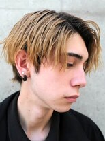 セシルヘアー 北24条店 札幌(Cecil hair)&nbsp;≪メンズ≫2wayセンターパート_金髪_ハイトーン