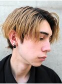 ≪メンズ≫2wayセンターパート_金髪_ハイトーン