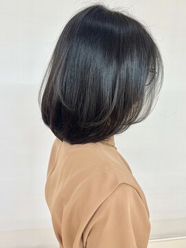 クオリス 上板橋店(QUALIS) レイヤーボブ★ワンカールツヤ髪ふんわり黒髪20代30代大人可愛い