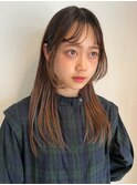 顔まわりニュアンスレイヤー似合わせカット×ハッシュカット