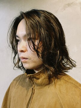 キュー(Cue_) メンズウルフボブのニュアンスパーマ　 1 【影山】