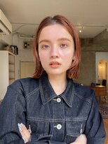 ガーデンエン 表参道(GARDEN eN)&nbsp;レイヤーボブ×オレンジベージュ