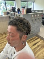 スウェル 千葉店(Swell)&nbsp;オールバックハイライトツイストスパイラルパーマ