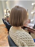 美髪切りっぱなしボブカールセミディ小顔20代30代40代50代