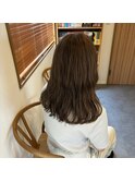 大人可愛いこなれミディアムオリーブアッシュベージュ20代30代
