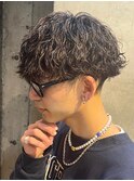 波巻きスパイラルパーマメンズマッシュパーマツイストパーマ
